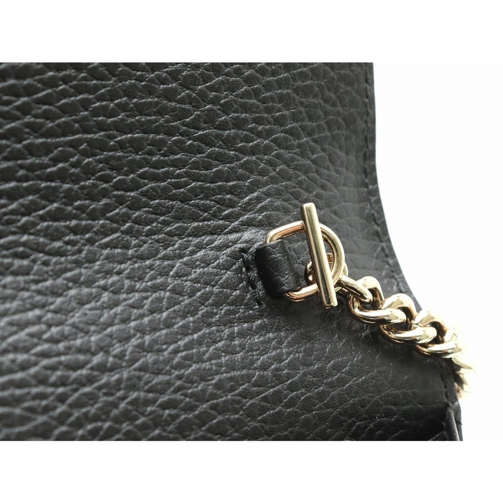 Gucci Interlocking Logo Embossed Leather Chain Wa… - image 8